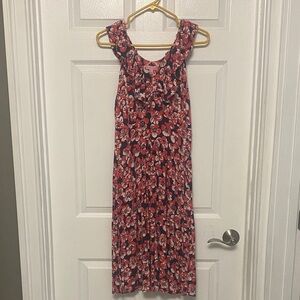 Lilly Pulitzer Pink and Blue Floral Midi Dress
